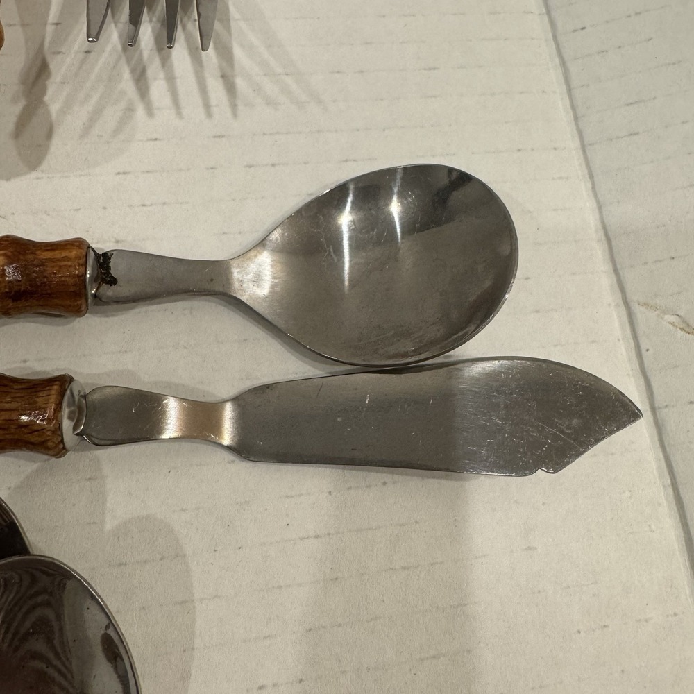 Harbor House / LIFETIME Old Homestead Wood Handle Flatware Lot 40 Pieces - Picture 13 of 14
